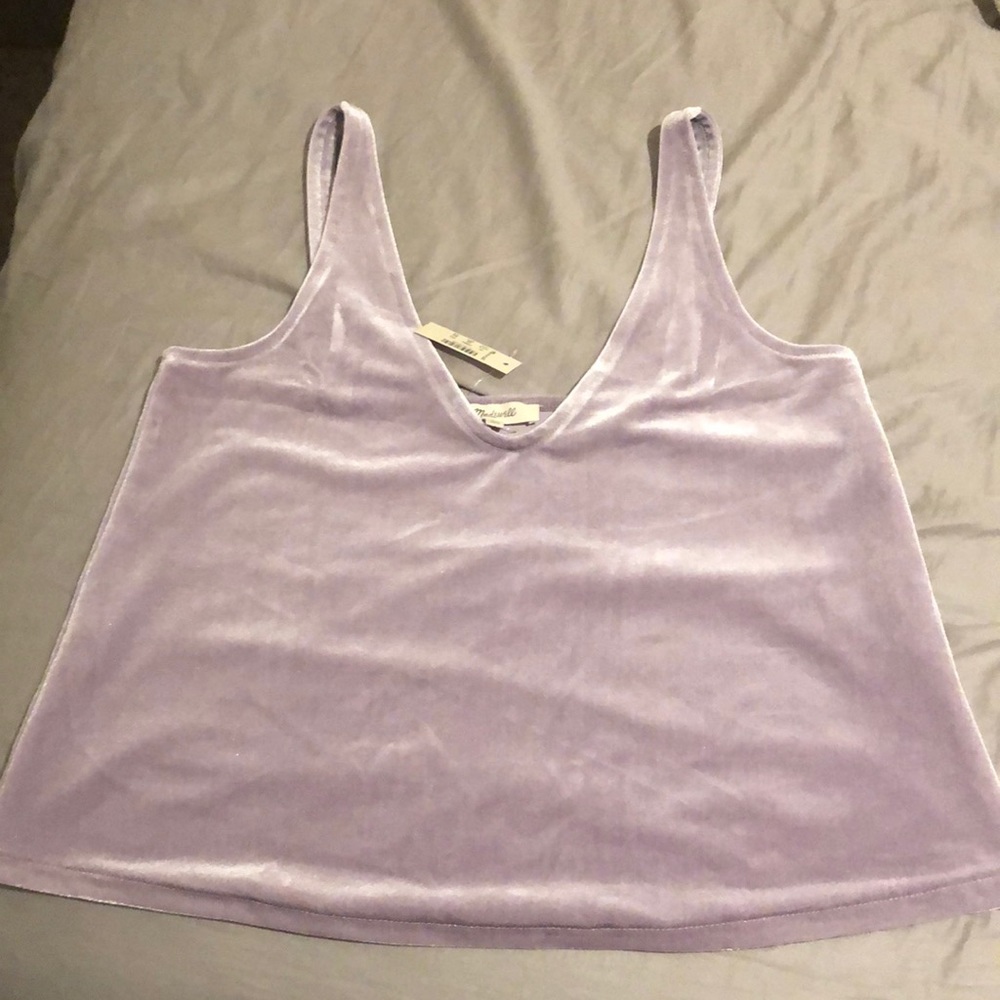 Madewell V-Neck Velvet Tank